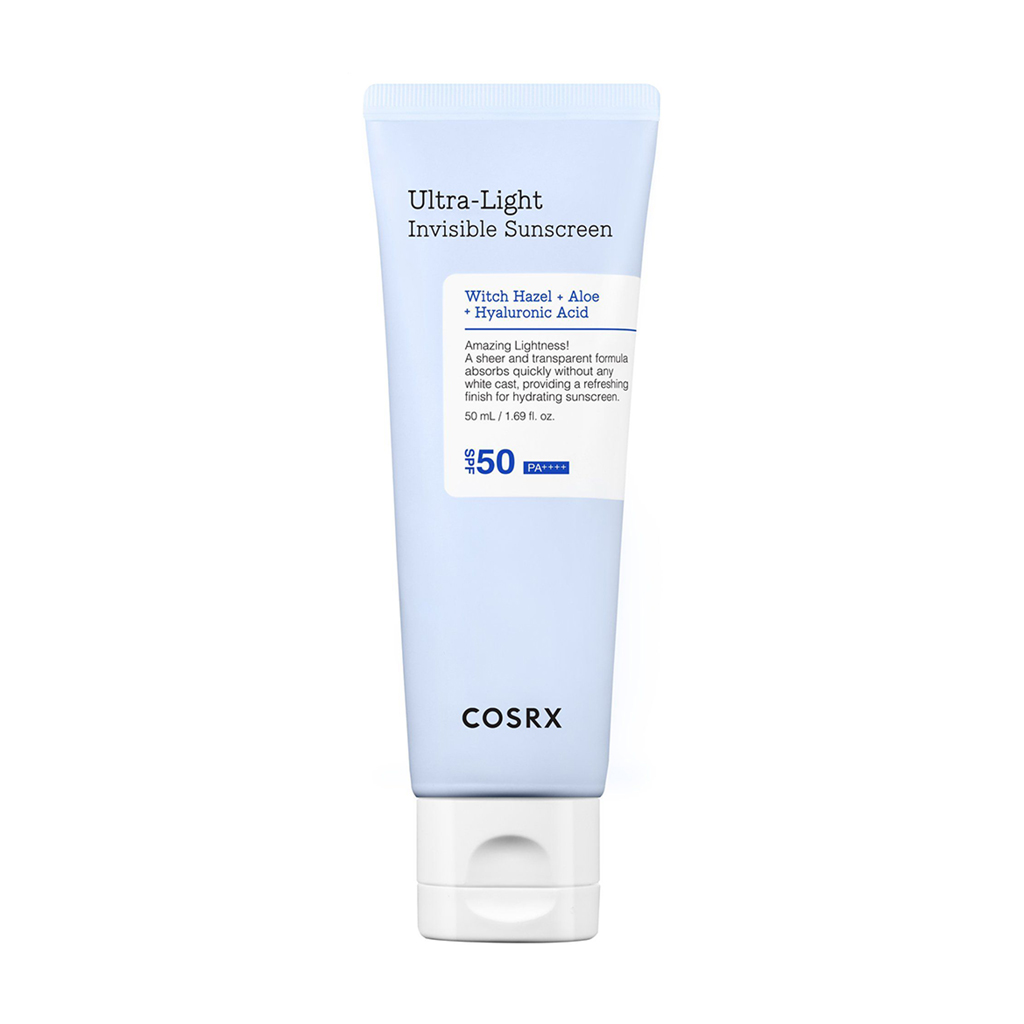 Ультралегкий зволожувальний сонцезахисний крем для обличчя CosRX Ultra Light Invisible Sunscreen, SPF 50+ PA++++, 50 мл