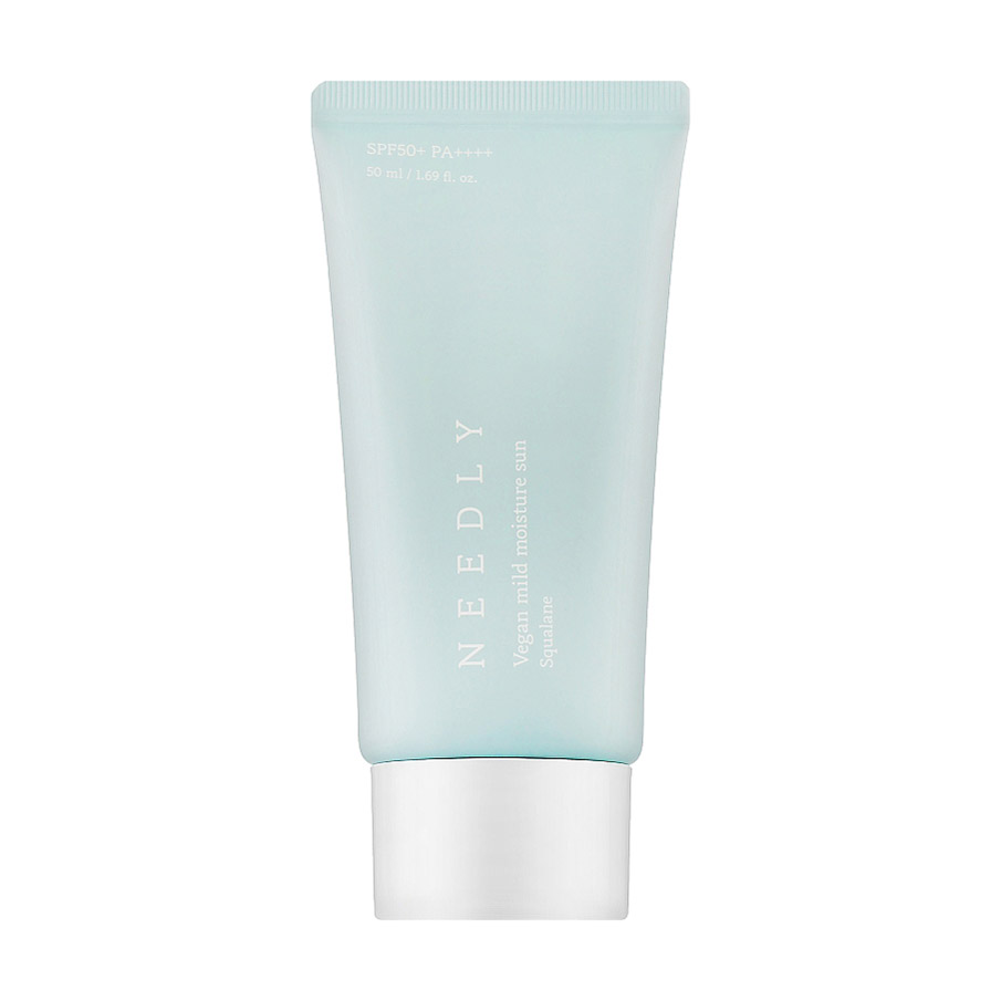 Зволожувальний сонцезахисний крем Needly Vegan Mild Moisture Sun SPF 50+ PA++++ з рослинним скваланом, 50 мл
